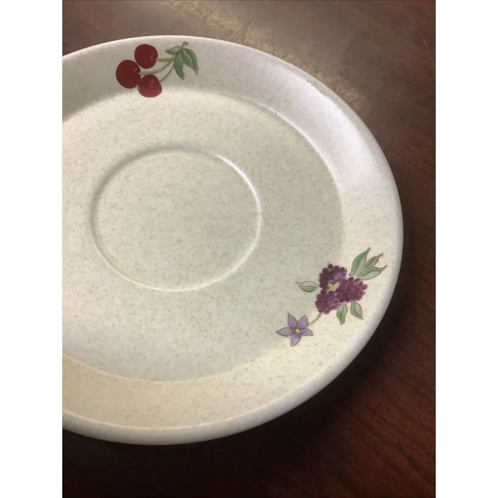Lenox Temper-ware Summer Harvest Saucers USA Berries Cherries Small Plate 6 inch